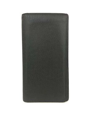 Louis Vuitton Brazza Wallet Black Taïga Leather Long Wallet